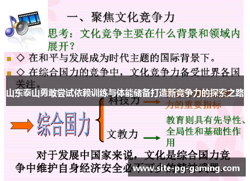 山东泰山勇敢尝试依赖训练与体能储备打造新竞争力的探索之路