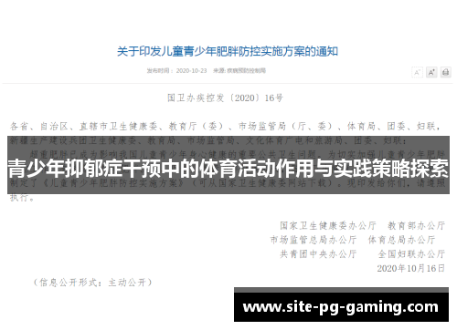 青少年抑郁症干预中的体育活动作用与实践策略探索